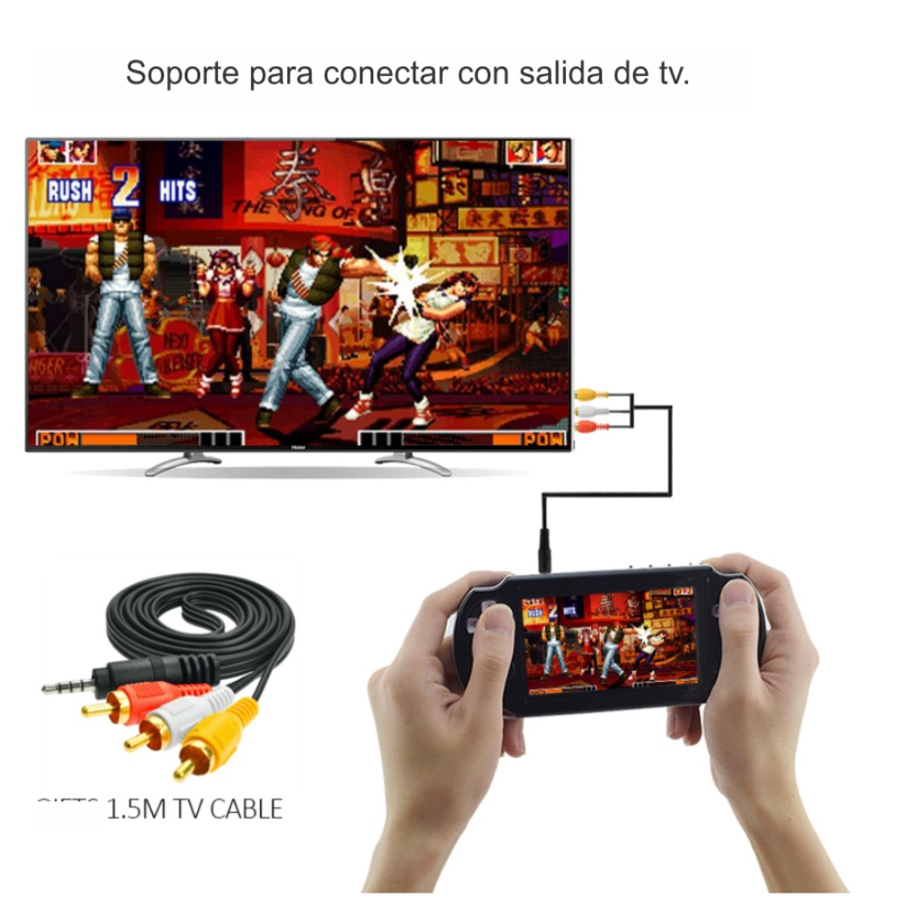 Consola Portátil Emulador Juegos MP5 Cámara 8GB Micro SD Salida TV