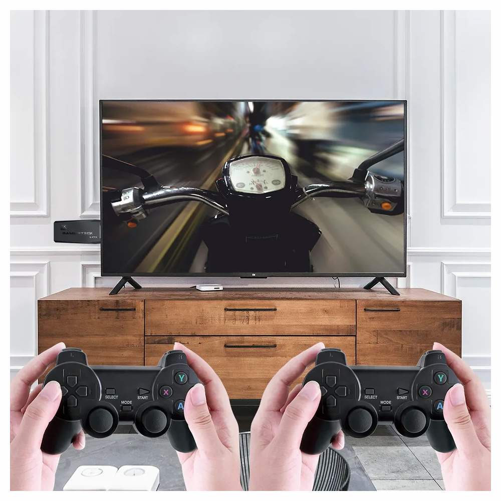 Consola Game Stick Lite 4K 10000 Juegos Retro 64GB 2 Controles HDMI