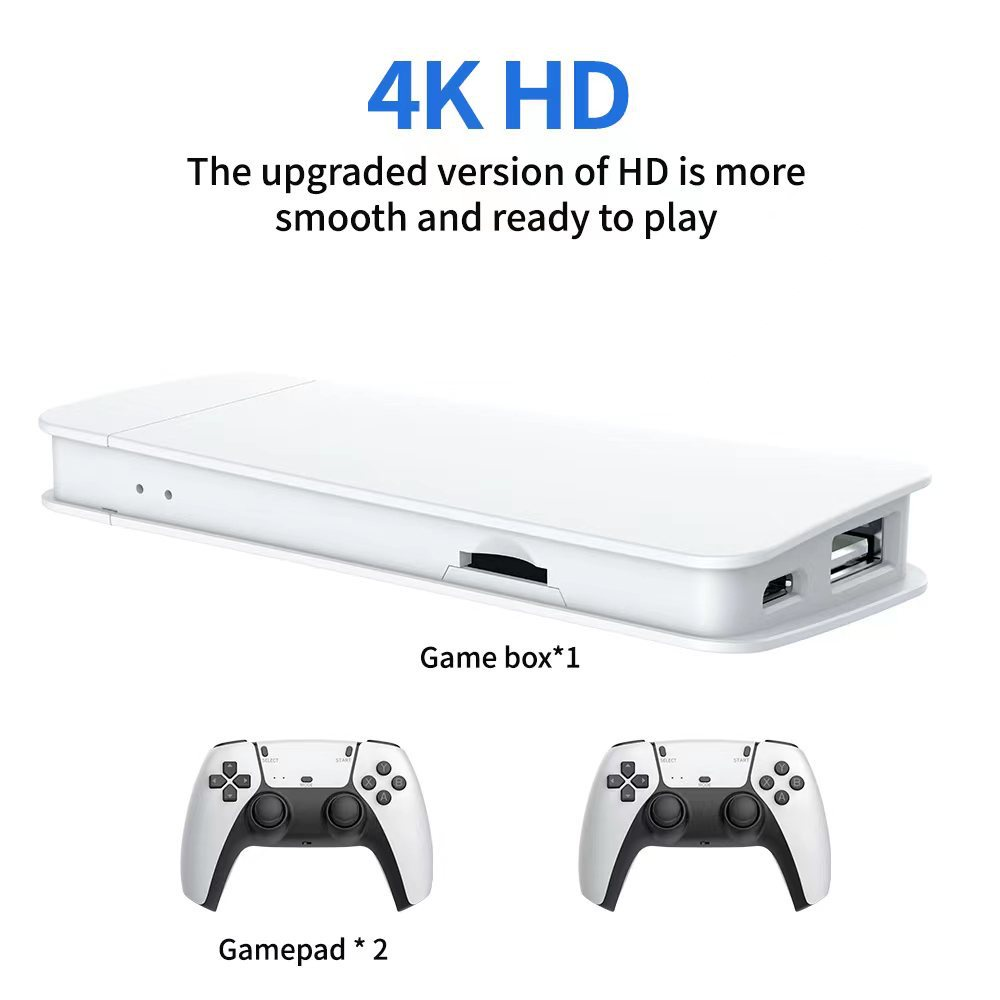 Consola Game Stick 4K 10000 Juegos Retro 2 Controles Inalámbricos HDMI