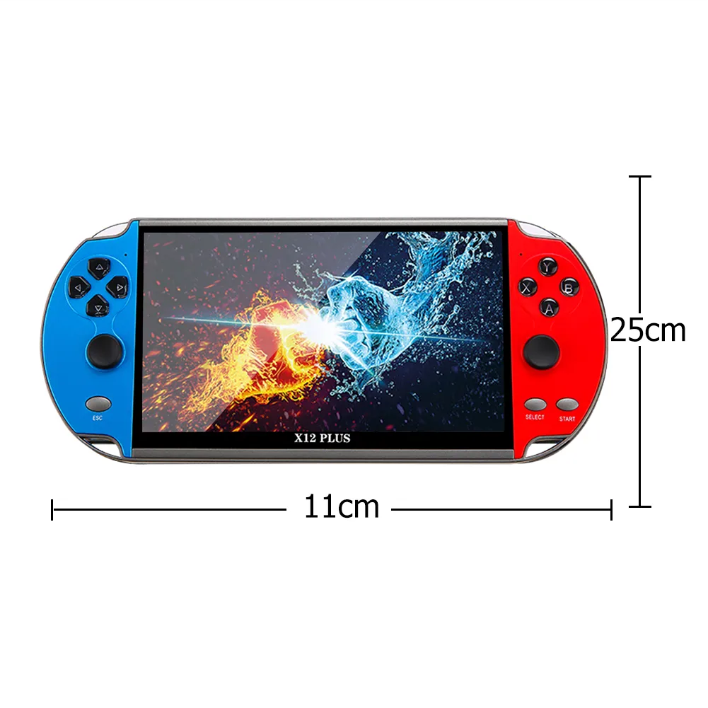 Consola Portátil X12 Plus Pantalla 7 Pulgadas Juegos Retro Salida TV