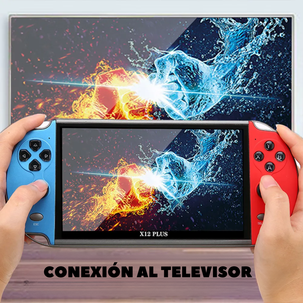 Consola Portátil X12 Plus Pantalla 7 Pulgadas Juegos Retro Salida TV