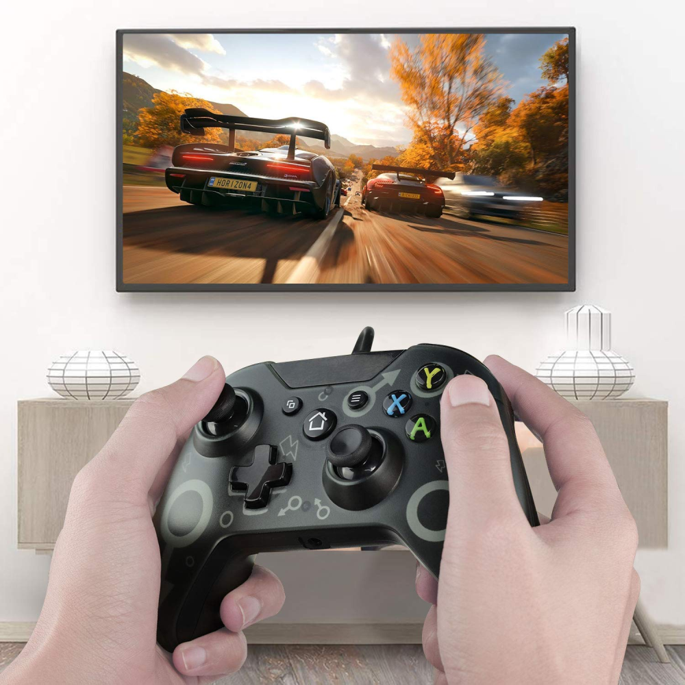 Control Alámbrico Compatible Xbox One PC Windows Vibración USB