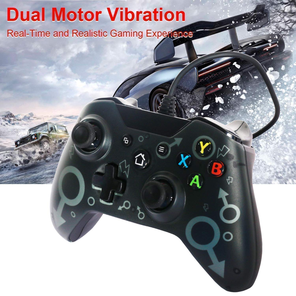 Control Alámbrico Compatible Xbox One PC Windows Vibración USB