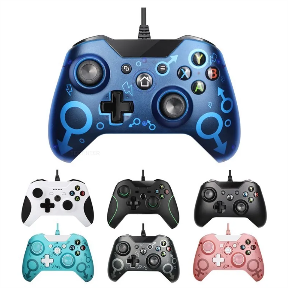 Control Alámbrico Compatible Xbox One PC Windows Vibración USB