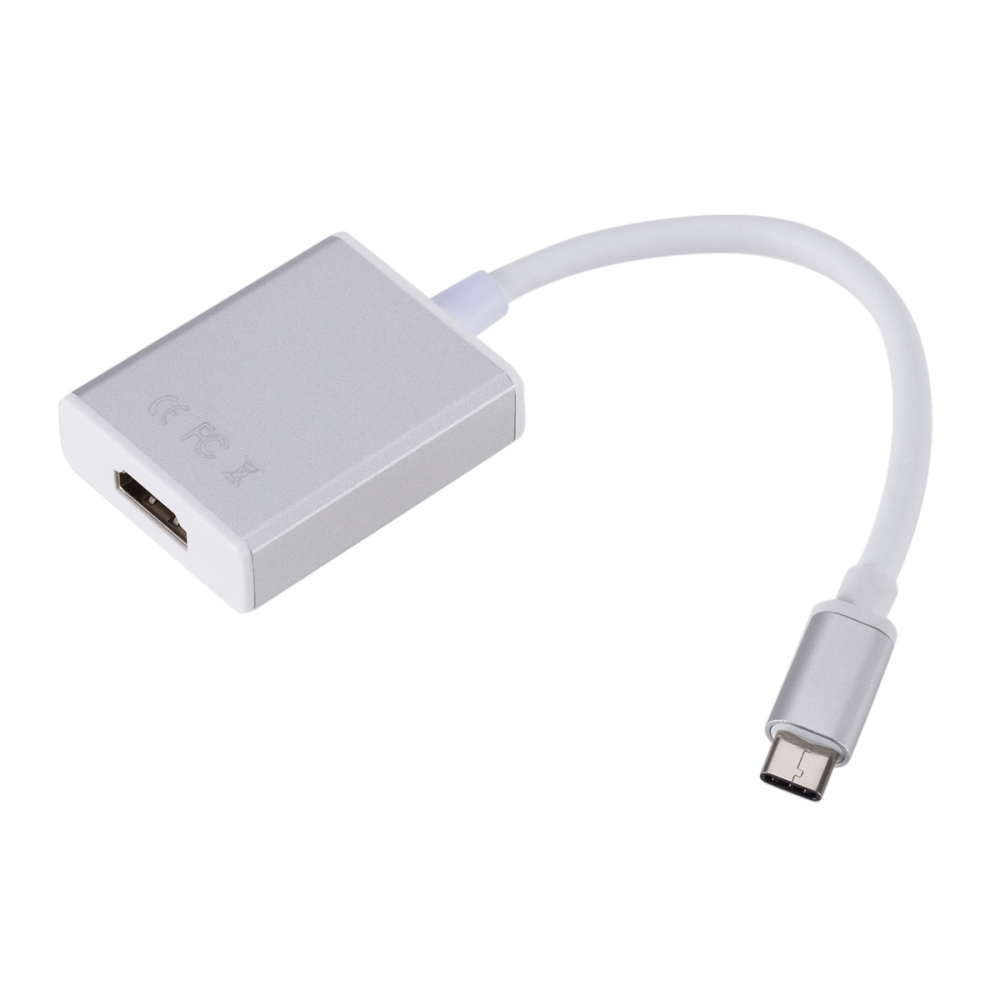 Adaptador USB Tipo C HDMI Blanco Convertidor Celular Televisor 10Gbps