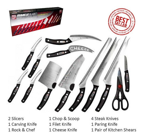 Juego Cuchillos Profesionales Chef 13 Piezas Acero Inoxidable