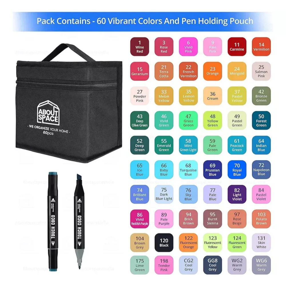 Marcadores Doble Punta Plumones Caja Colores Dibujo Lettering Estuche