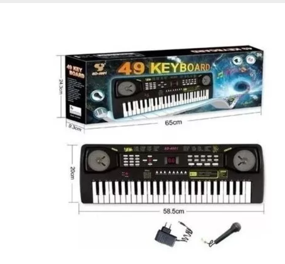 Organeta Niños 49 Teclas SD-4901A Micrófono 16 Tonos Ritmos Grabación