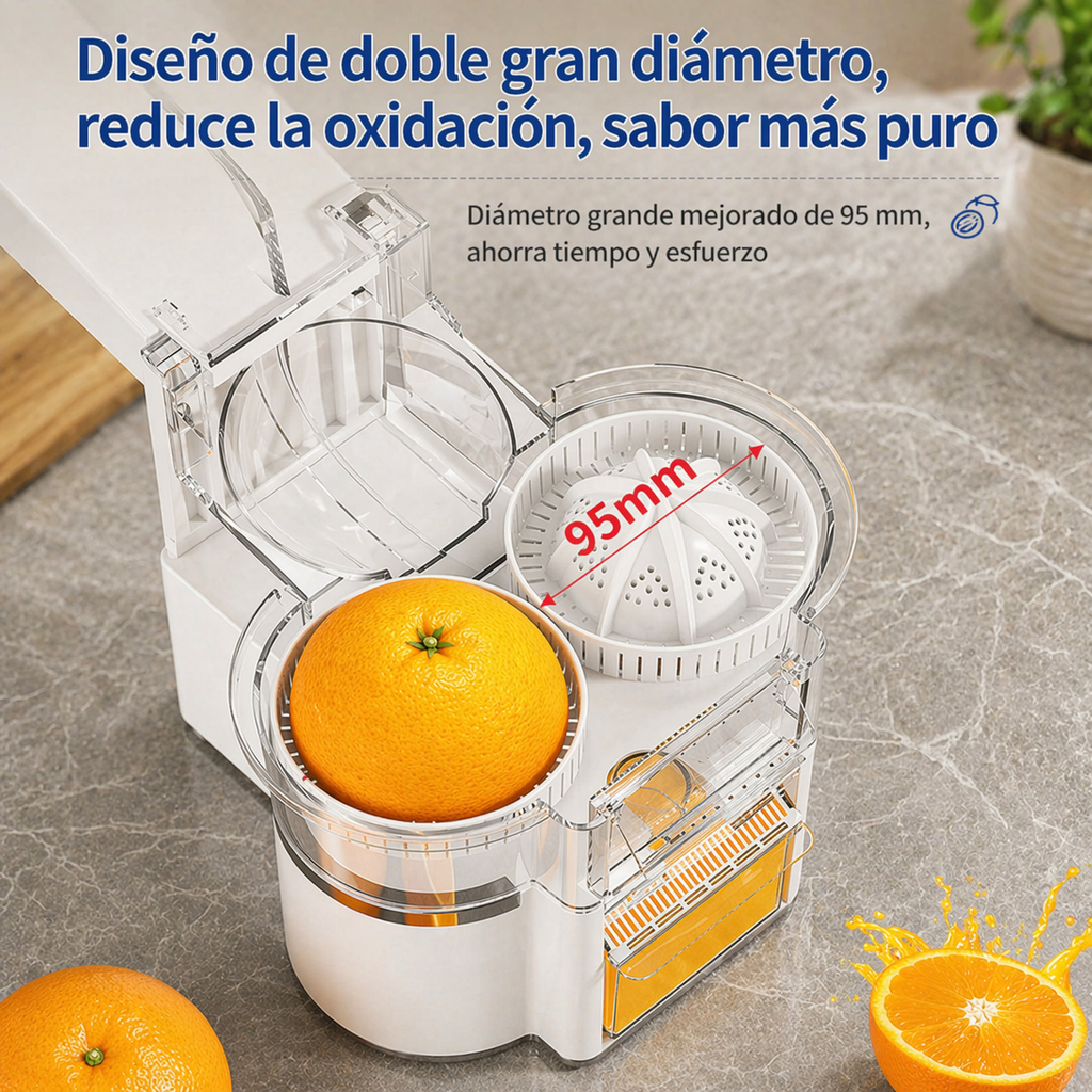 Exprimidor Eléctrico Naranjas Doble Cabezal Cuchilla Automática Jugo
