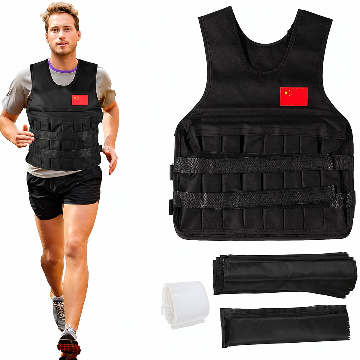 Chaleco Pesas Ajustable 20 Kg Lastrado Entrenamiento Gym Crossfit