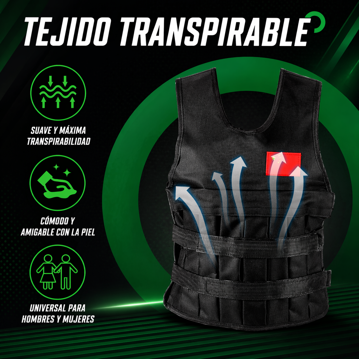 Chaleco Pesas Ajustable 20 Kg Lastrado Entrenamiento Gym Crossfit