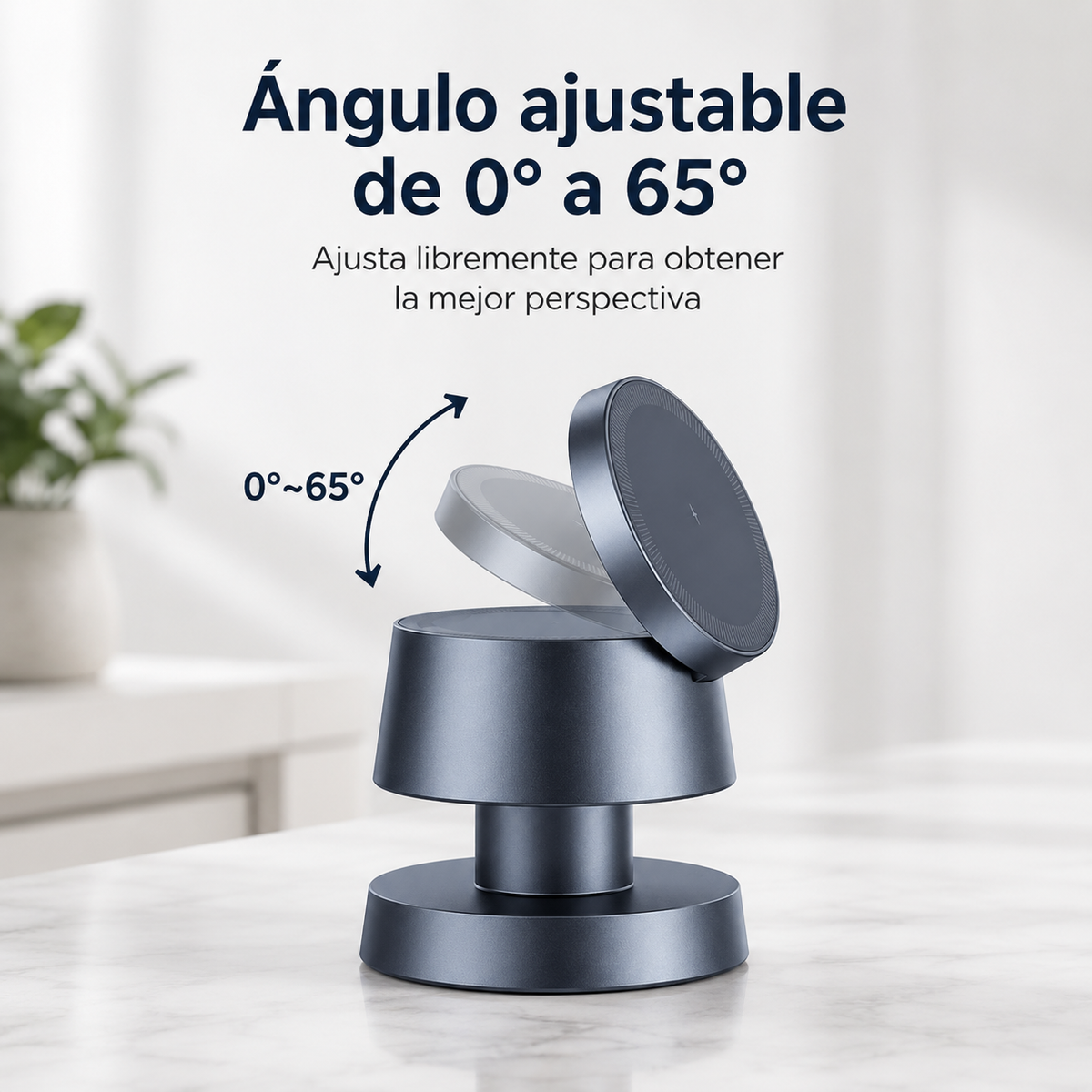Cargador Inalámbrico 4x1 Magnético MagSafe Lámpara LED 15W Celular