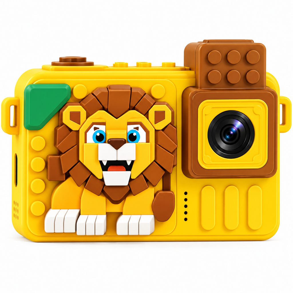 Cámara Digital Niños Figuras Armables Doble Lente Selfie 1080p Juegos