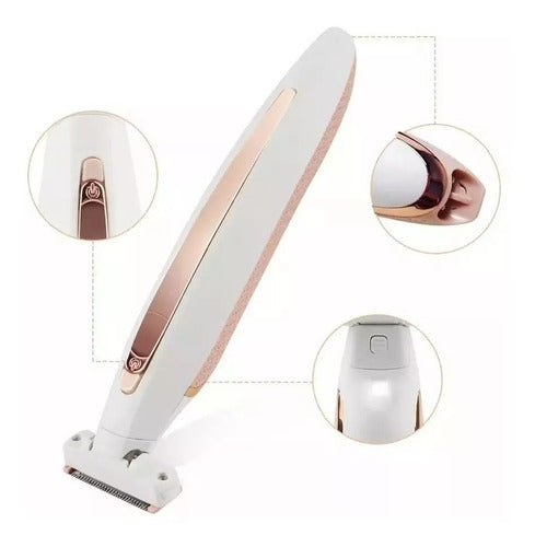 Depiladora Corporal Recargable Piernas Axilas Bikini Seco Húmedo USB