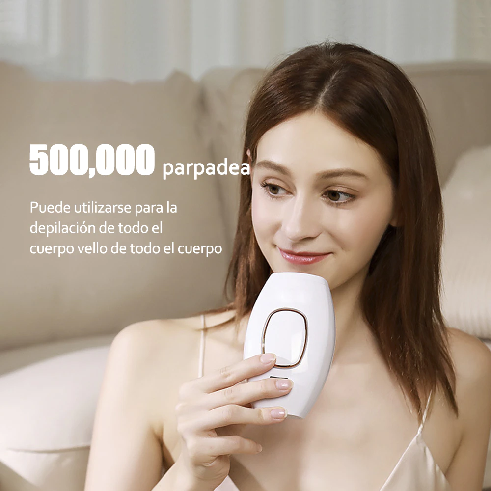 Depiladora IPL Luz Pulsada Recargable Portátil 5 Niveles 500000 Pulsos