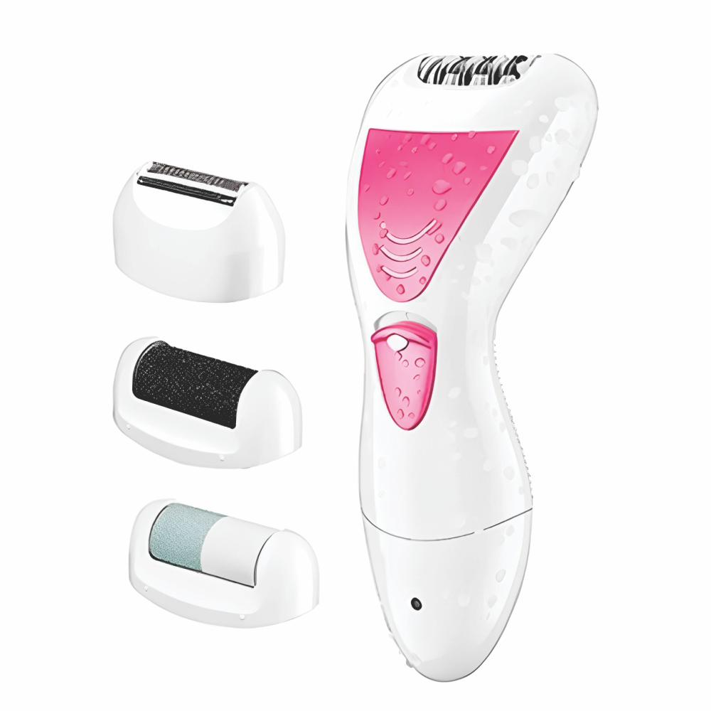 Depiladora Recargable Mujer Geemy GM-7006 4x1 Seco Húmedo Cabezales