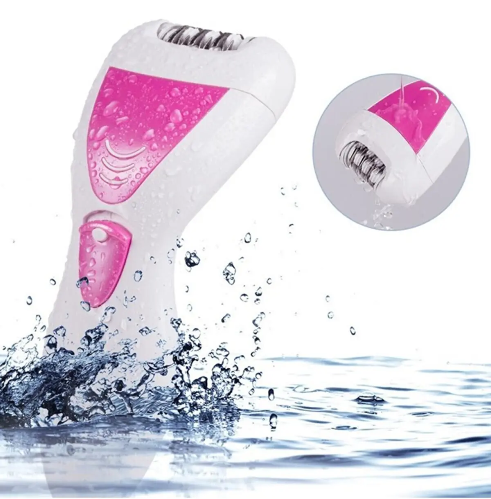 Depiladora Recargable Mujer Geemy GM-7006 4x1 Seco Húmedo Cabezales