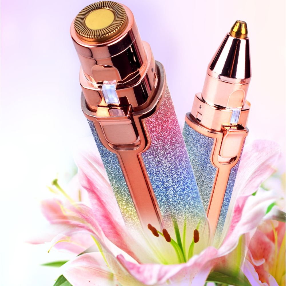 Depiladora Facial Eléctrica Recargable 2x1 Cejas Rostro USB Mujer