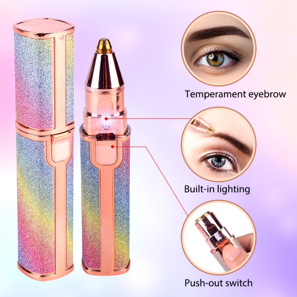 Depiladora Facial Eléctrica Recargable 2x1 Cejas Rostro USB Mujer