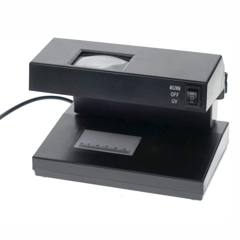 Detector Billetes Falsos Luz UV Lupa AD-2138 Probador Dinero Negocio