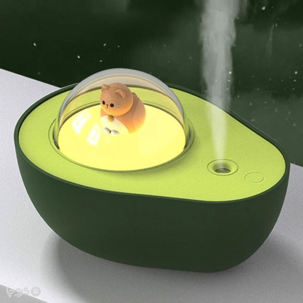 Humidificador Difusor Aromas Aguacate Recargable USB Luz Noche Esencia
