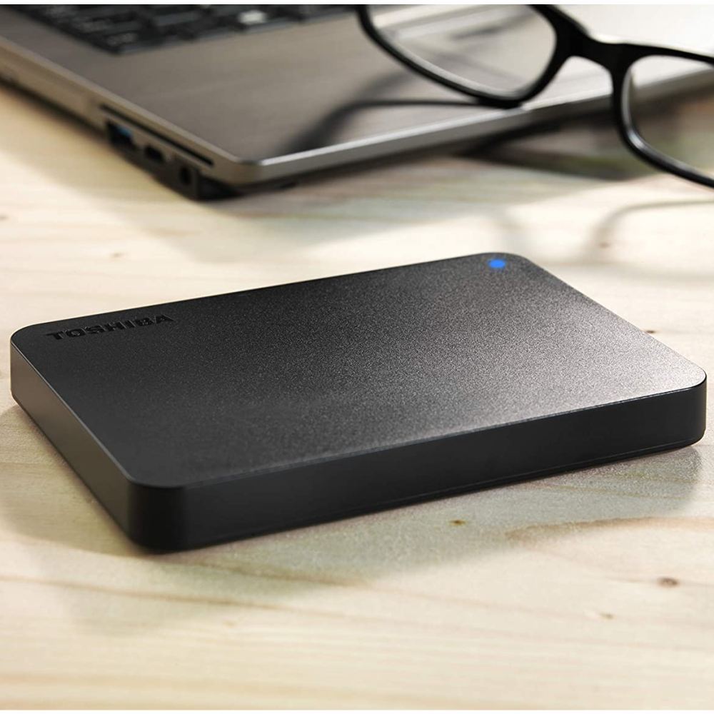 Disco Duro Externo Portátil Toshiba 2TB USB 3.0 Plug Play Negro Mate