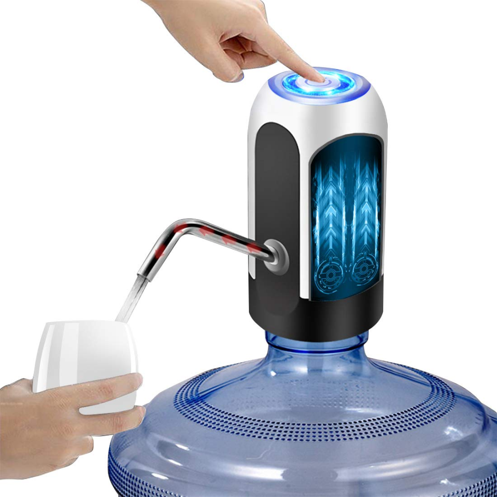 Bomba Dispensador Agua Recargable USB Garrafón Botellón 5 Galones