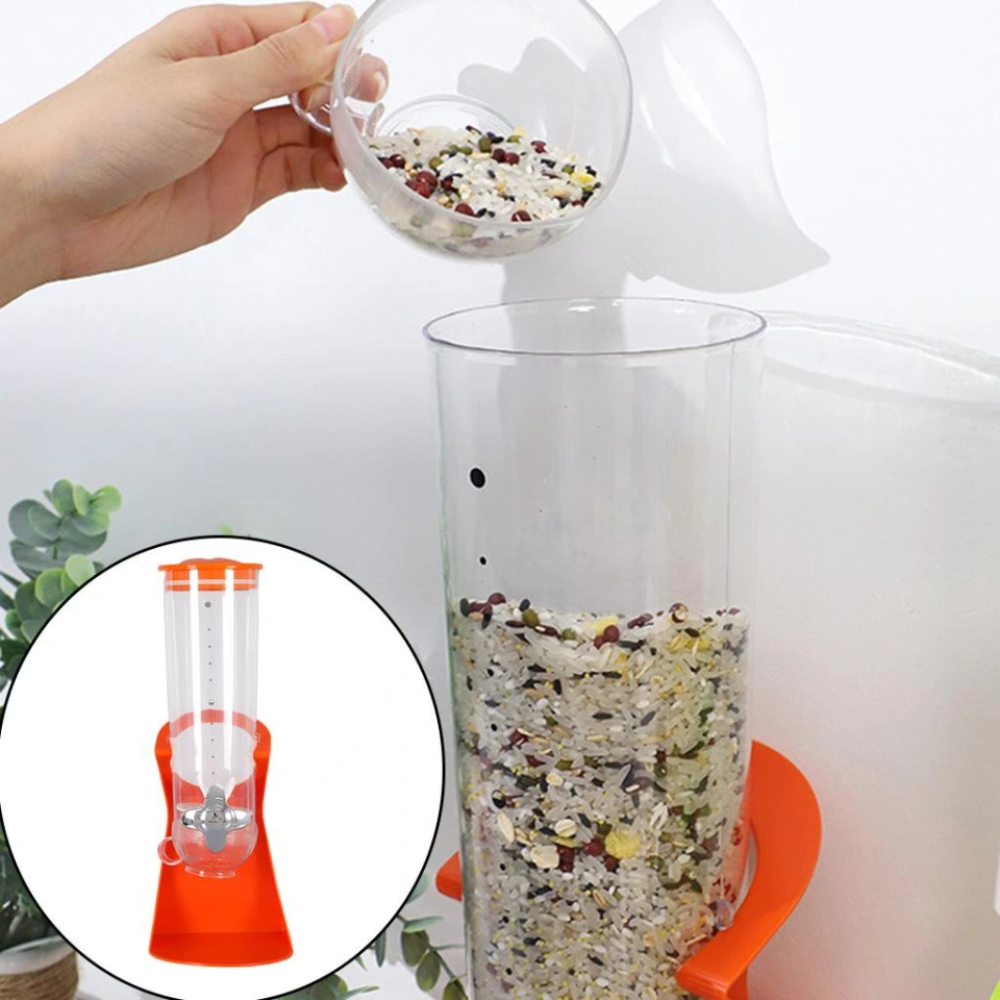 Dispensador Cereales Frutos Secos Snacks Perilla Porción Transparente
