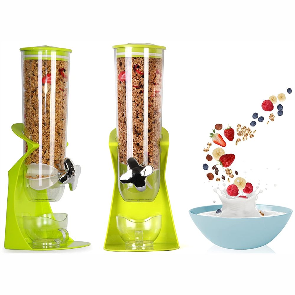 Dispensador Cereales Frutos Secos Snacks Perilla Porción Transparente