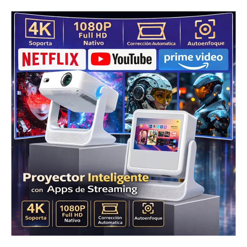 Video Beam Proyector Smart A2 Pro Android 12 Pantalla Táctil 8