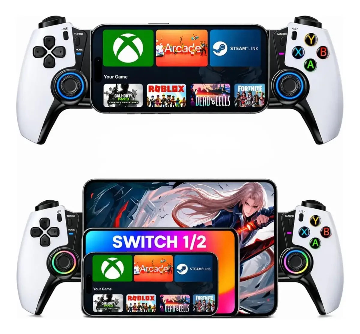 Control Gamer Bluetooth Hall Effect STK-7011 Celular PC Switch Turbo