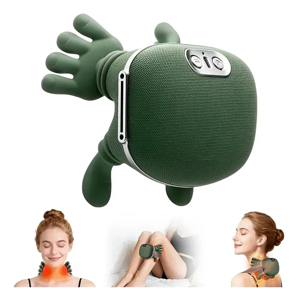 Masajeador Cuello Hombros Eléctrico Calor Recargable Tipo Mano