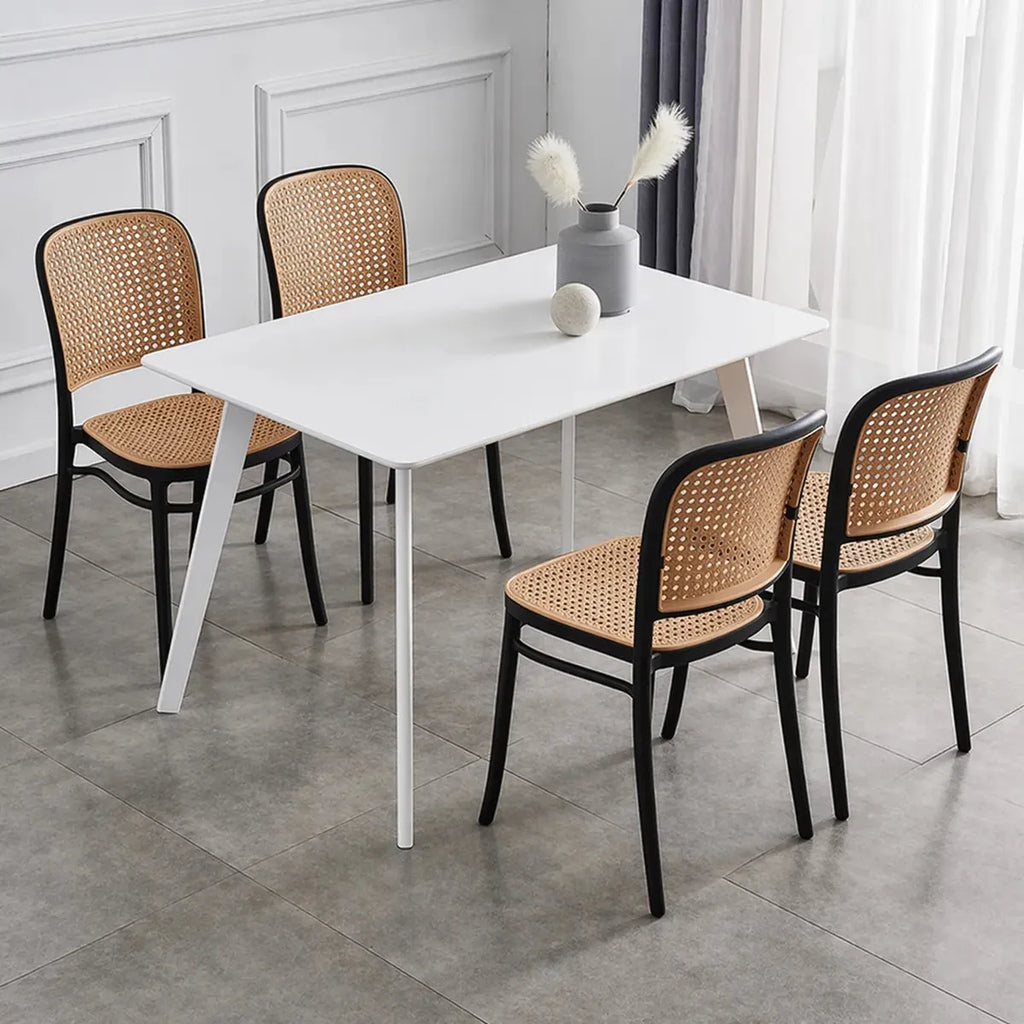 Silla Comedor Exterior Interior Ratán Sintético Apilable Jardín 120kg