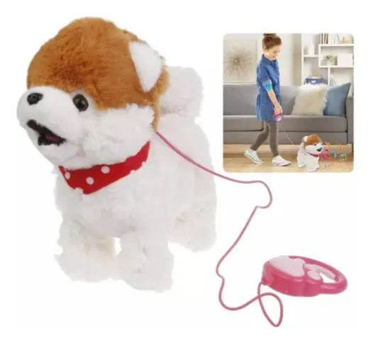 Peluche Perro Interactivo Camina Ladra Lame Juguete Niños Correa