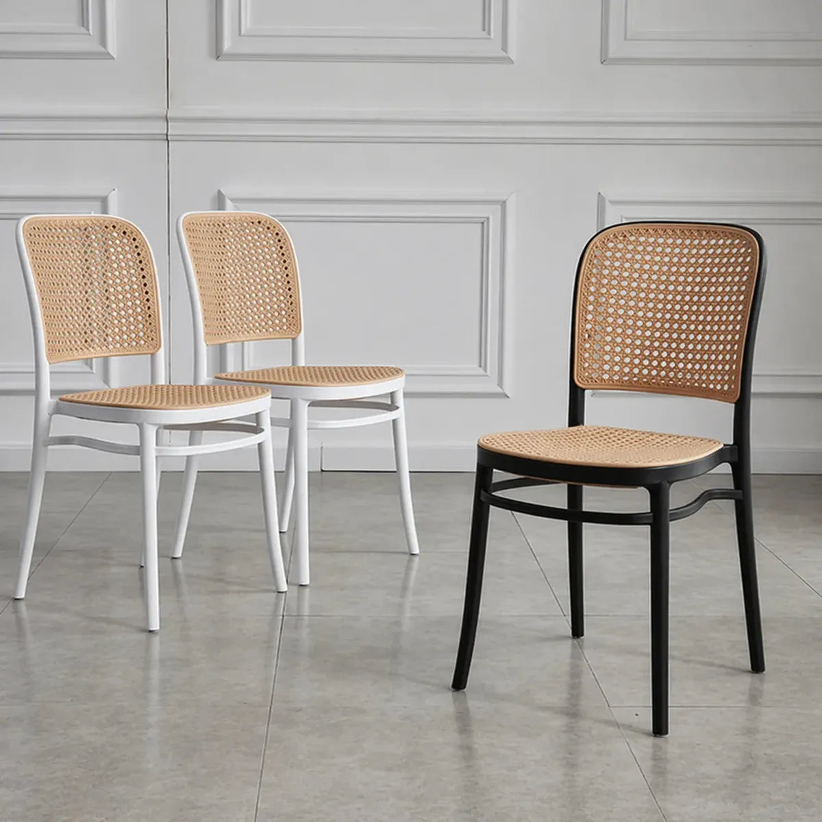 Silla Comedor Exterior Interior Ratán Sintético Apilable Jardín 120kg