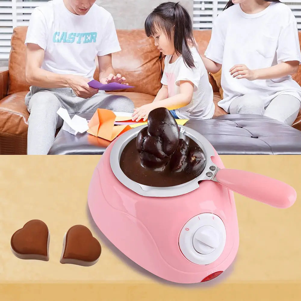 Olla Fondue Chocolate Eléctrica Derretidor Moldes 25W Postres Regalo