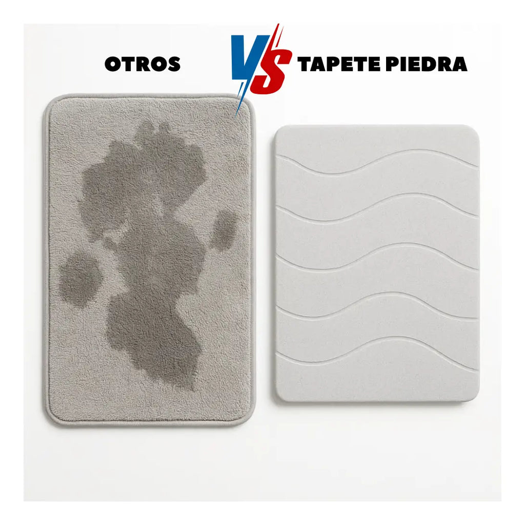 Tapete Baño Piedra Natural Absorbente Antideslizante 60x40 Secado