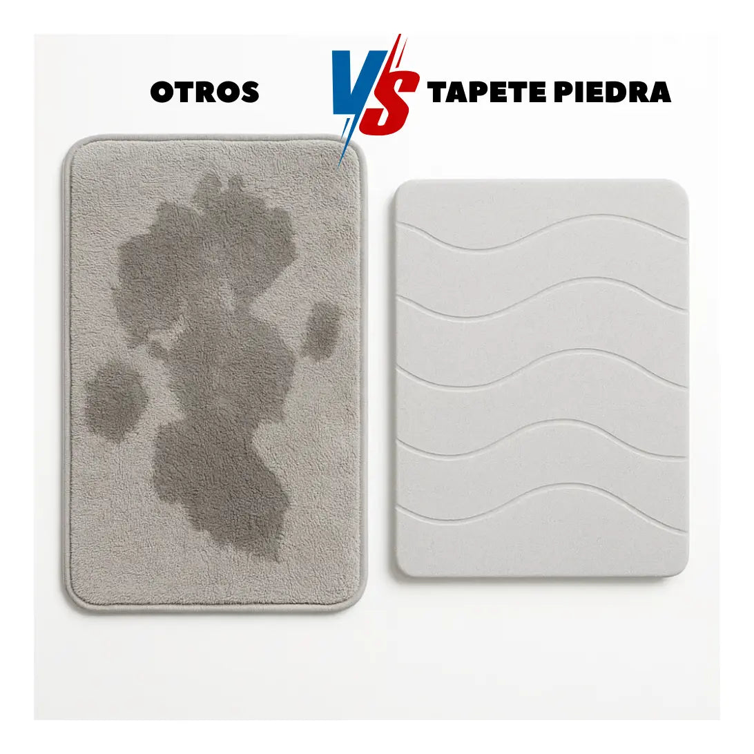 Tapete Baño Piedra Natural Absorbente Antideslizante 60x40 Secado