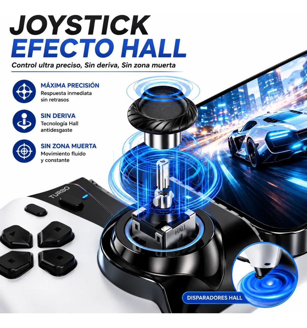 Control Gamer Bluetooth Hall Effect STK-7011 Celular PC Switch Turbo
