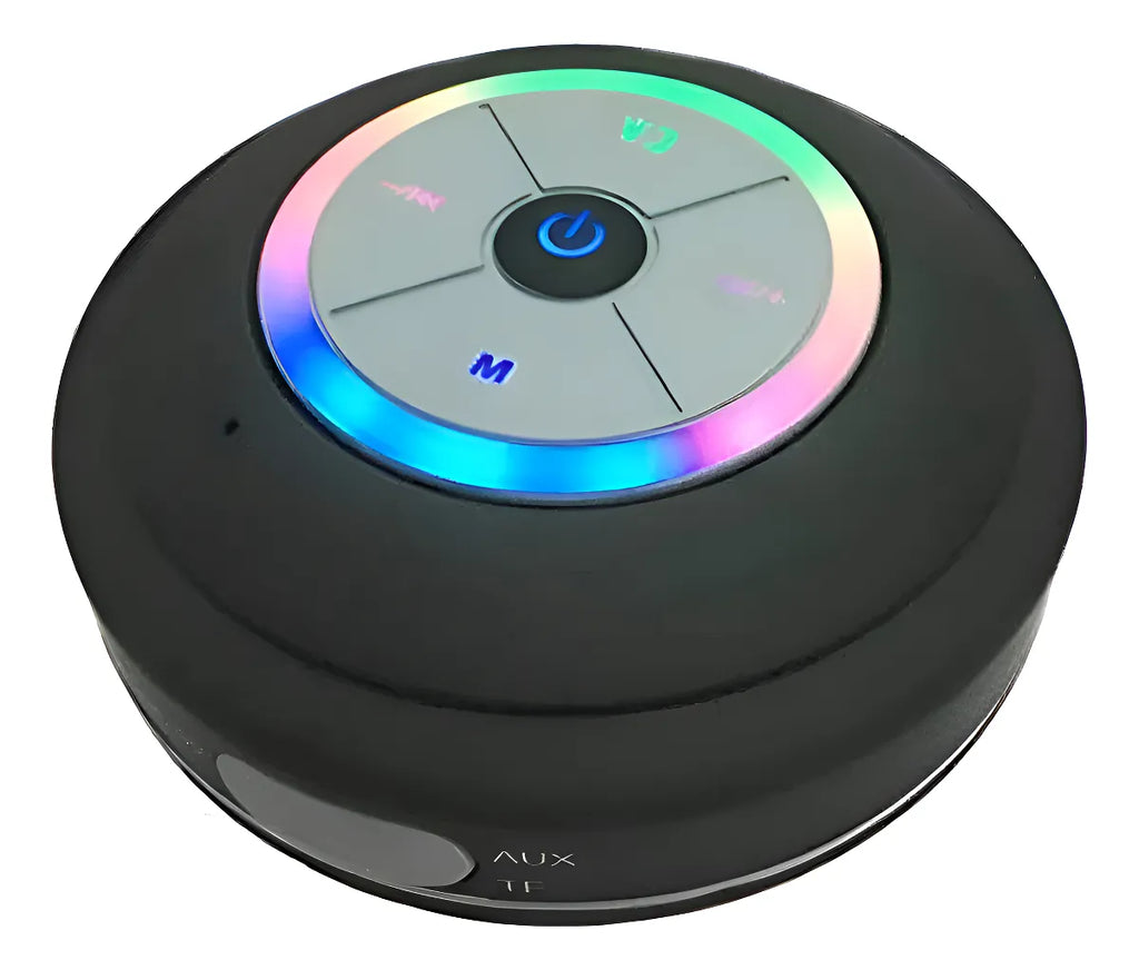 Parlante Ducha Bluetooth Impermeable Luces RGB Llamadas Manos Libres