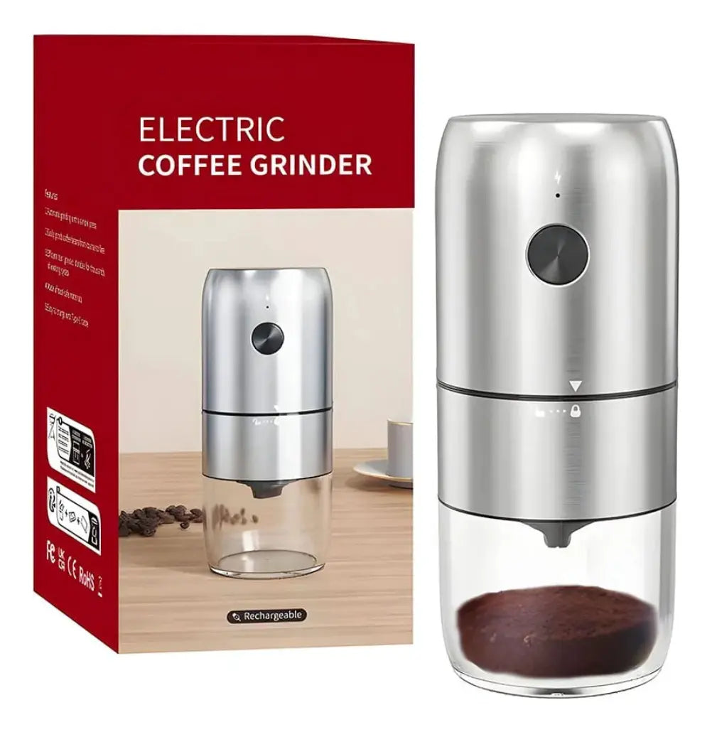 Molino Café Eléctrico Recargable USB Moledor Especias Acero Portátil