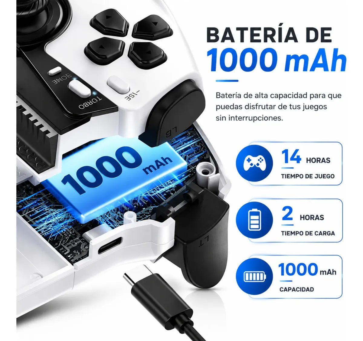 Control Gamer Bluetooth Hall Effect STK-7011 Celular PC Switch Turbo