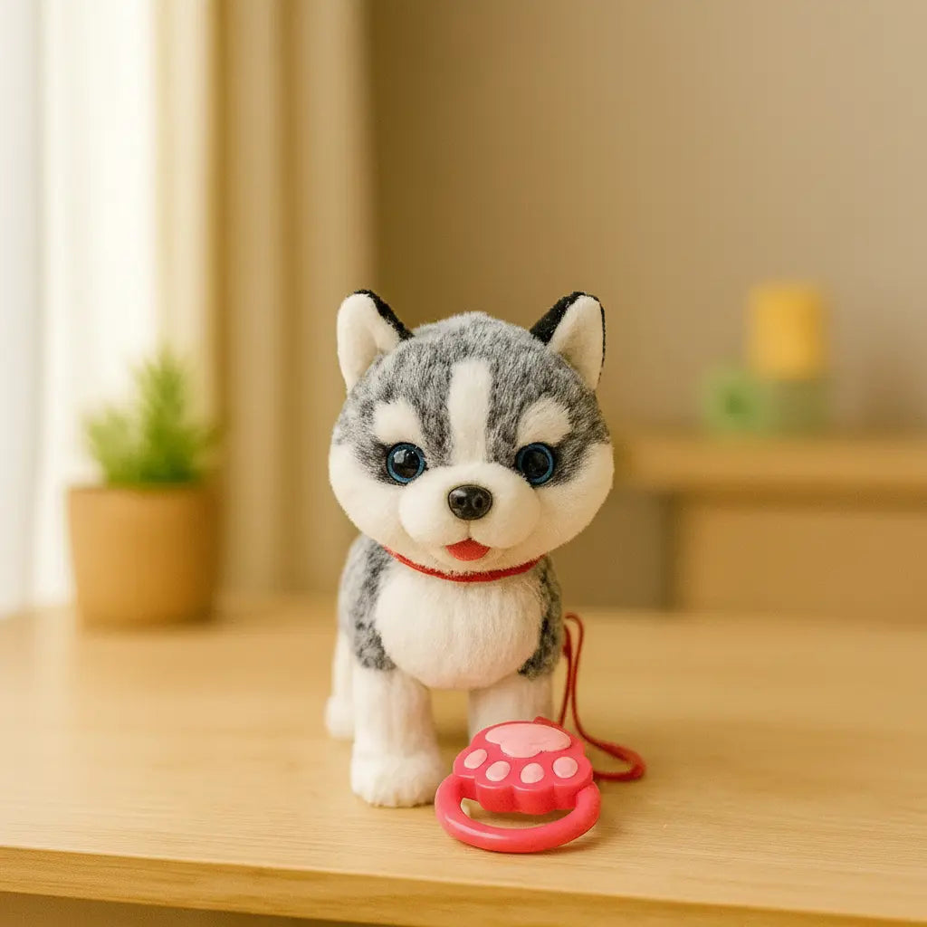 Peluche Perro Interactivo Camina Ladra Lame Juguete Niños Correa
