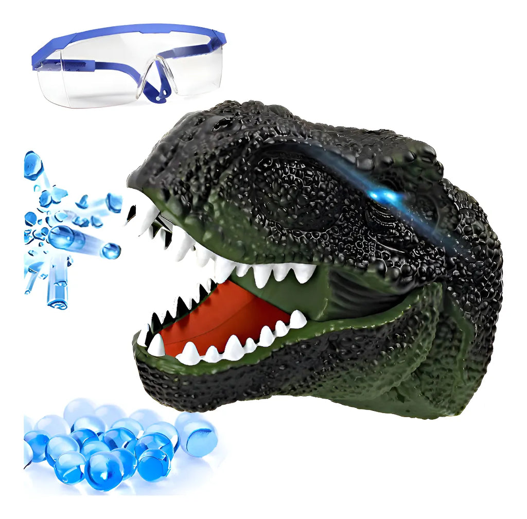 Pistola Hidrogel Dinosaurio T-Rex Lanzador Automático Juguete Gafas