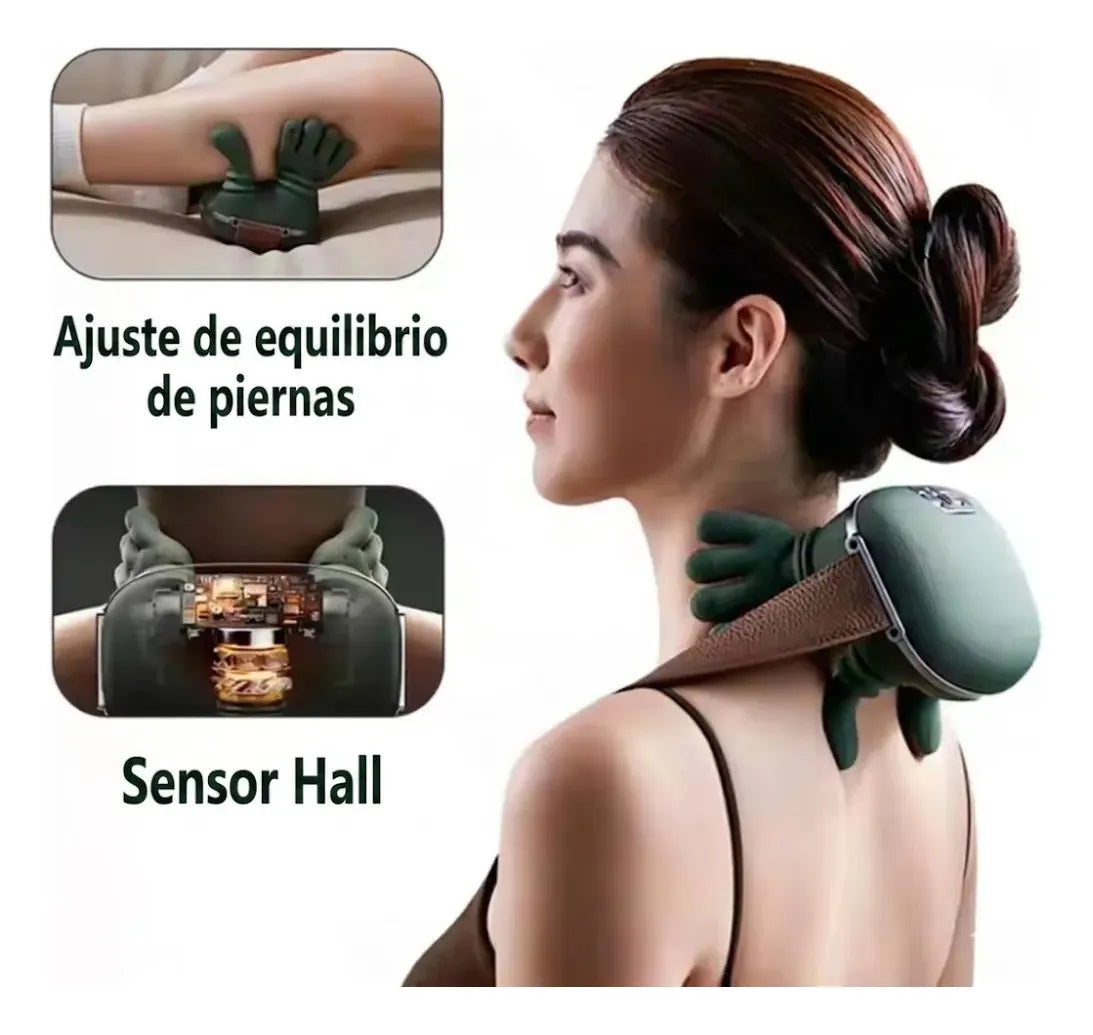 Masajeador Cuello Hombros Eléctrico Calor Recargable Tipo Mano