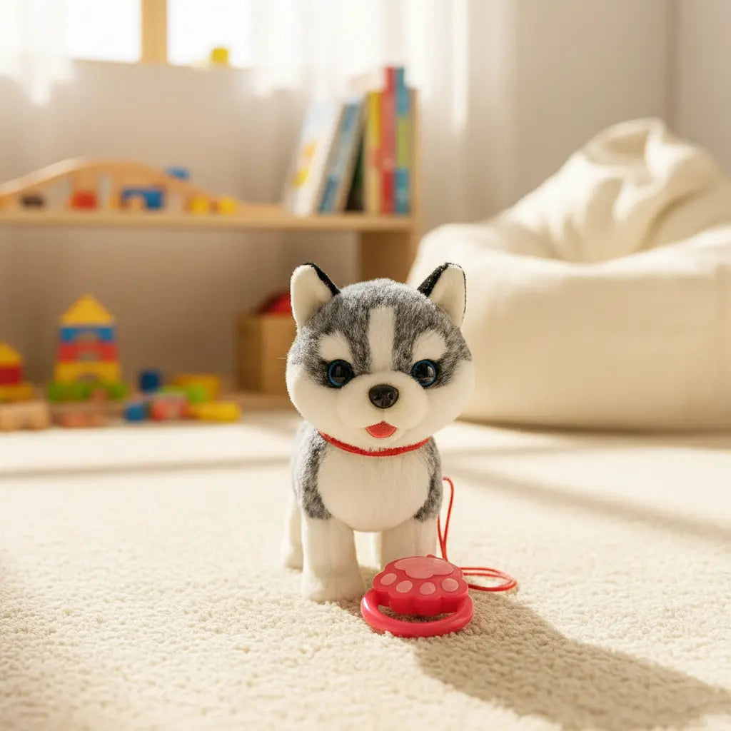 Peluche Perro Interactivo Camina Ladra Lame Juguete Niños Correa