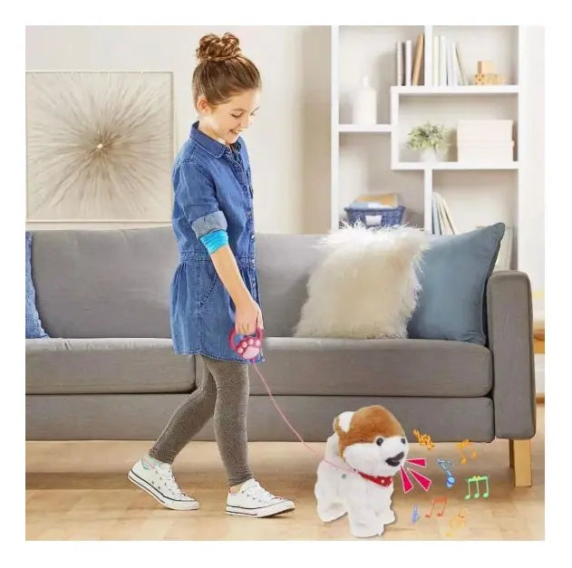Peluche Perro Interactivo Camina Ladra Lame Juguete Niños Correa