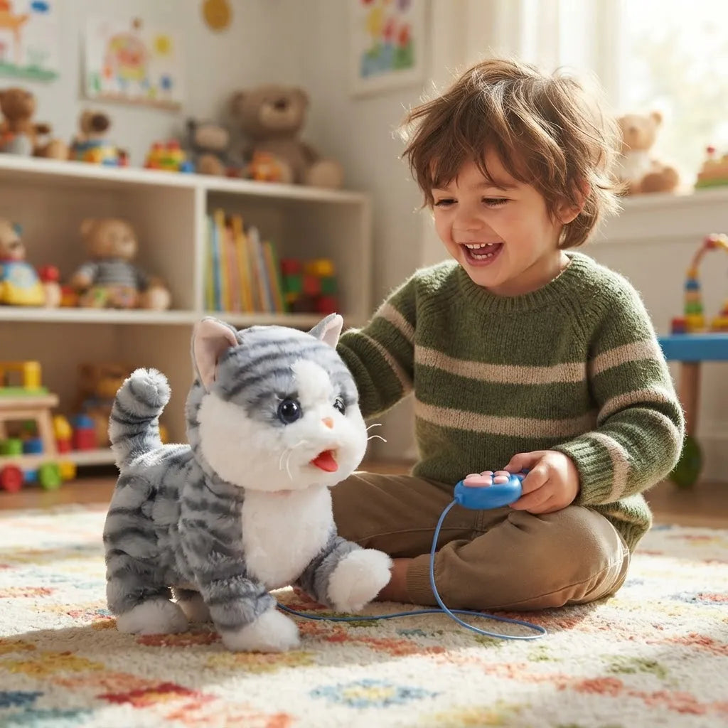 Peluche Perro Interactivo Camina Ladra Lame Juguete Niños Correa