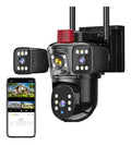 Cámara Seguridad WiFi Exterior 3 Lentes 8MP PTZ 360 Alexa Sirena S46