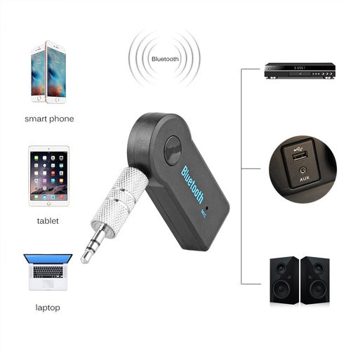 Receptor Bluetooth Auxiliar 3.5mm Carro Equipo Sonido Manos Libres